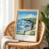 Dingle Poster, Travel Print of Dingle, County Kerry, Ireland Coast, Travel Wall Art Gift NQ Media Designs