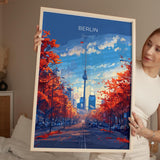 Berlin Travel Poster Wall Art, Travel Print of Berlin, Berlin Art Lovers Gift, Germany Art Gift NQ Media Designs