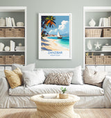 Zanzibar Travel Print, Travel Poster of Zanzibar, Indian Ocean Island Art, Zanzibar Wall Art Gift, NQ Media Designs