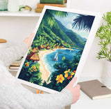 Fiji Travel Print Wall Art, Travel Poster of Fiji, South Pacific Islands Art Lovers Gift NQ Media Designs