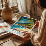 Vanuatu Travel Poster Wall Art, Travel Print of Vanuatu, South Pacific Islands Art Lovers Gift NQ Media Designs