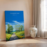 Thoresby Park Travel Print Wall Art, Travel Poster of Thoresby Park, Thoresby Hall, Nottinghamshire, England, English Countryside Art Gift NQ Media Designs