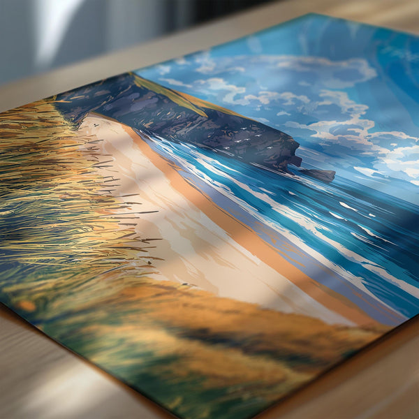 Trebarwith Travel Poster, Travel Print of Trebarwith, England, Cornwall Art, Trebarwith Art Lovers Gift, Wall Art Print