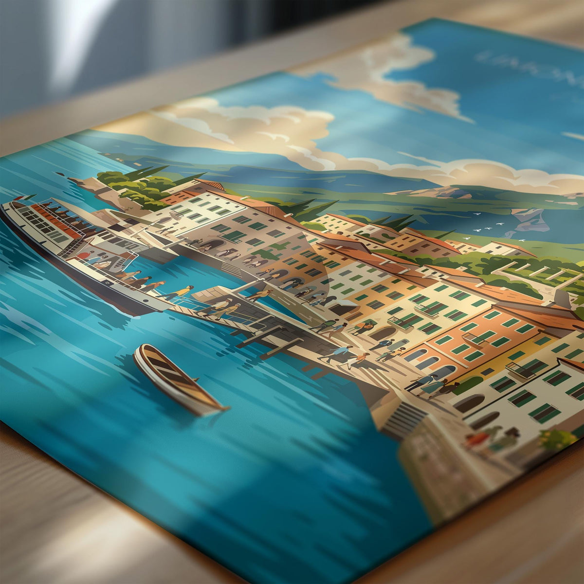 Limone sul Garda Travel Poster | Lemon Houses, Italy Wall Art