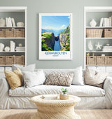 Kjeragbolten Travel Print, Travel Poster of Fjords, Norway Poster, Kjeragbolten Art Gift, Norway Art Lovers Travel Gift NQ Media Designs