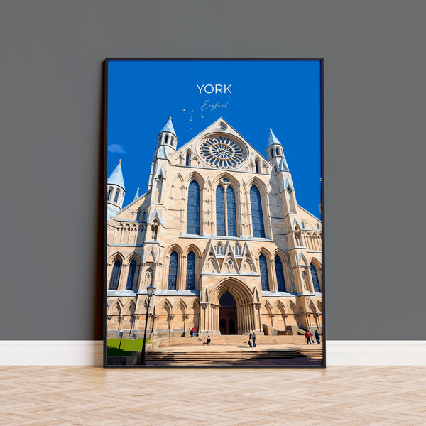 York Travel Print Wall Art, City of York Travel Poster, English Cities Art Gift, Wall Art Print