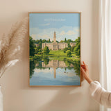 Nottingham University Travel Print, University of Nottingham Wall Art, Historic UK University Illustration, Nottingham Poster Gift