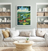 Berkshire Travel Print Wall Art, Berkshire Travel Poster, English Countryside Art Gift, Wall Art Print NQ Media Designs