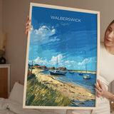 Walberswick Travel Poster, Travel Print of Walberswick, Walberswick Art Lovers Gift, Suffolk Coast Wall Art NQ Media Designs