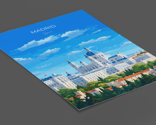 Madrid Travel Poster, Travel Print of Madrid , Spain Poster, Madrid Wall Art Lovers Gift, Spain Art Gift