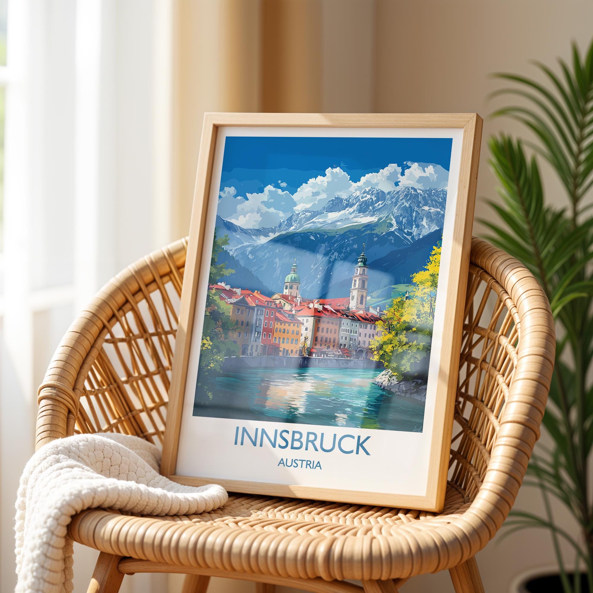 Innsbruck Poster, Travel Print of Innsbruck, Austria, Innsbruck Art Gift, Travel Europe Gift NQ Media Designs