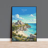 Tulum Mexico Poster, Mayan Ruins Wall Art, Caribbean Print, Mexico Travel Poster, Tulum Gift