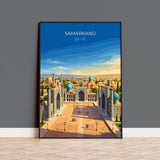 Samarkand Uzbekistan Travel Print, Registan Square Wall Art, Silk Road Print, Central Asia Travel Poster, Islamic Architecture Decor