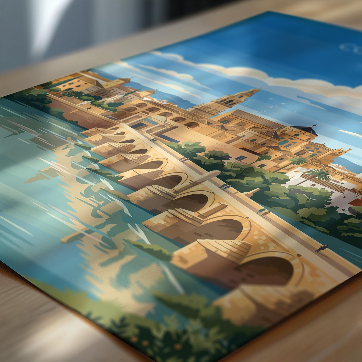 Cordoba Spain Poster, Mezquita Wall Art, Andalusia Print, Spain Travel Poster, Cordoba Gift