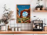 Arches National Park Travel Print Wall Art, Travel Poster of Arches, National Park Art Lovers Gift, Utah, USA, Travel Wall Art Gift NQ Media Designs