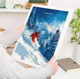 Aspen Travel Print Wall Art, Travel Poster of Aspen, Colorado, USA, Aspen Ski Art Lovers Gift NQ Media Designs