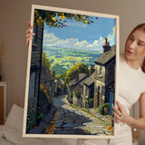Skipton Travel Poster Wall Art, Travel Print of Skipton, Skipton Art Print, North Yorkshire Wall Print, Yorkshire Art Lovers Gift NQ Media Designs