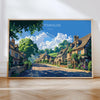 Cotswolds Landscape Travel Poster Wall Art, Travel Print of Cotswolds, Cotswolds Art Lovers Gift, English Countryside
