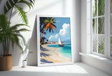 Zanzibar Travel Poster, Travel Print of Zanzibar, Indian Ocean Island Art, Zanzibar Wall Art Gift, NQ Media Designs