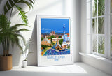 Barcelona Travel Poster Wall Art, Travel Print of Barcelona, City of Barcelona Art Lovers Gift, Spain City Art, Barcelona Cityscape NQ Media Designs