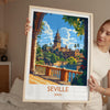 Seville Travel Wall Art, Spain Print, Seville Art Gift, Traveller Gift Art Poster, Holiday Gift