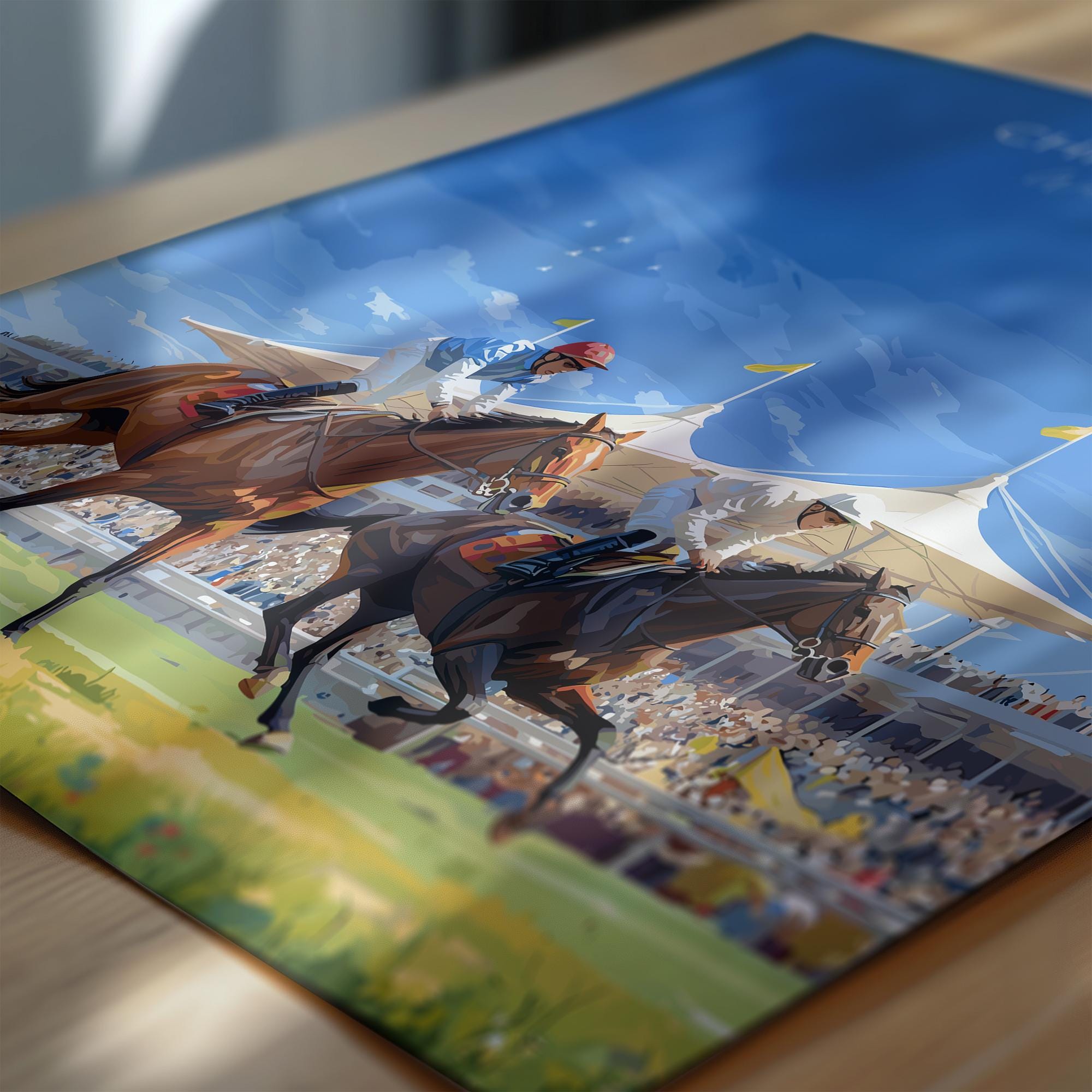 Chichester Travel Print Wall Art, Travel Poster of Goodwood, West Sussex, England, Goodwood Races Art Lovers Gift, England Art Gift NQ Media Designs