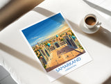 Samarkand Uzbekistan Travel Poster, Registan Square Wall Art, Silk Road Print, Central Asia Travel Poster, Islamic Architecture Decor