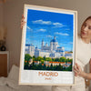 Madrid Travel Wall Art, Spain Print, Madrid Art Gift, Traveller Gift Art Poster, Holiday Gift