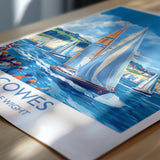 Cowes Travel Print Wall Art, Travel Poster of Cowes, Cowes Gift, Cowes Art, Sailing Art, Isle of Wight Gift, NQ Media Designs