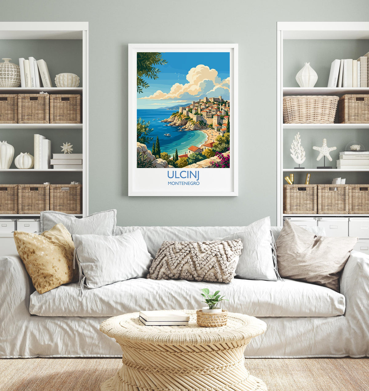 Ulcinj Travel Print | Old Town, Montenegro Wall Art