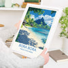 Bora Bora Travel Poster Wall Art, Travel Print of Bora Bora, French Polynesia, South Pacific Islands Art Lovers Gift