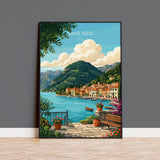 Lake Iseo Travel Poster | Italian Lakes, Italy Wall Art