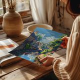 Skipton Travel Poster Wall Art, Travel Print of Skipton, Skipton Art Print, North Yorkshire Wall Print, Yorkshire Art Lovers Gift NQ Media Designs