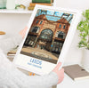 Leeds Travel Wall Art Print, Travel Poster of Leeds,West Yorkshire Wall Print, English City Art Gift