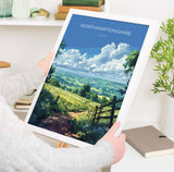 Northamptonshire Poster Wall Art, Travel Print of Northamptonshire, England, Northamptonshire Art Lovers Gift, England Wall Art Print NQ Media Designs