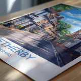 Wetherby Travel Poster Wall Art, Travel Print of Wetherby, Yorkshire, England, Wetherby Art Lovers Gift, England Gift NQ Media Designs