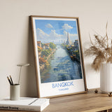 Bangkok Poster Wall Art, Bangkok Travel Print, Thailand Wall Art, Bangkok Art Lovers Gift, Thailand Gift NQ Media Designs