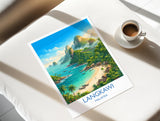 Langkawi Malaysia Travel Poster, Tropical Island Wall Art, Langkawi Beach Print, Malaysia Travel Poster, Asian Paradise Illustration