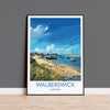 Walberswick Travel Print, Travel Poster of Walberswick, Walberswick Art Lovers Gift, Suffolk Coast Wall Art