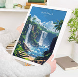 Boti Falls Travel Poster, Ghana Travel Print Collection, Travel Wall Art, Boti Falls Art Print Gift, Africa Art NQ Media Designs