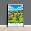 Framlingham Castle Print, Suffolk Wall Art with Border, Medieval Castle Poster, English Travel Print, Framlingham Gift Print