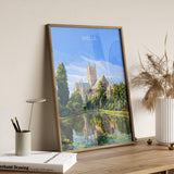 Wells Travel Print Wall Art, Travel Poster of Wells Cathedral England, Somerset Art Lovers Gift, Travel Art Gift NQ Media Designs