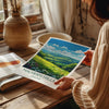 Malvern Hills Travel Poster Wall Art, Malvern Hills Travel Print, English Countryside Art Gift, Wall Art Print