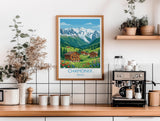 Chamonix Travel Print Wall ArtTravel Poster of Chamonix, French Alps Summer Art Lovers Gift, Wall Art Print NQ Media Designs