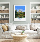 Wells Travel Poster Wall Art, Travel Print of Wells Cathedral England, Somerset Art Lovers Gift, Travel Art Gift NQ Media Designs