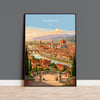 Florence Italy Travel Print, Piazzale Michelangelo View, Florence Skyline Wall Art, Duomo Poster, Tuscany Vintage Travel Poster
