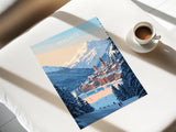 St Moritz Wall Art Travel Poster, Travel Print of St Moritz, Ski Poster, Switzerland Alps Art Travel Lovers Gift NQ Media Designs