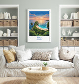 Bali Travel Print, Travel Poster of Bali, Kelingking Beach, Indonesia, Bali Travel Wall Art Gift NQ Media Designs