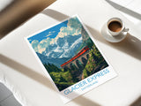 Glacier Express Wall Art Travel Poster, Travel Print of Glacier Express, Switzerland Alps Art Travel Lovers Gift NQ Media Designs