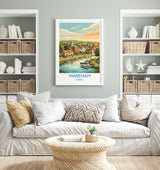 Wareham Dorset Print, Historic Saxon Walled Town Wall Art, River Frome Travel Poster, Dorset Countryside Decor, UK Gift